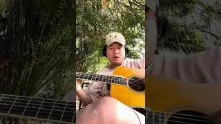 Person flicks a cigarette into their mouth with a guitar!