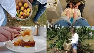 FALL VLOG | fall nails, new decor, lamp drama rant, peach picking & baking peach cobbler