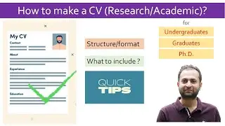How to make a great CV for research/ academia ?