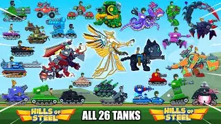 Hills Of Steel - ALL 26 TANKS - UNLOCKED and FULLY UPGRADED tank game Walkthrough GamePlay [FHD]
