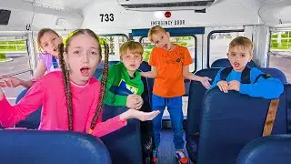 Vlad dan Niki mempelajari aturan bus sekolah bersama teman teman
