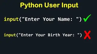 PYTHON USER INPUT IN VISUAL STUDIO CODE