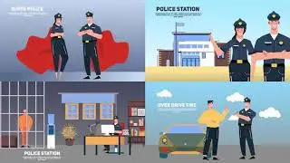 Law Crime and Justice Animation Kit | After Effects Project Files - Videohive template