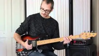 D open string funky slap bass groove L317