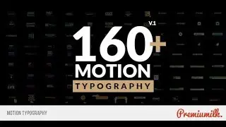 Motion Typography by Premiumilk | After Effects Title Template 