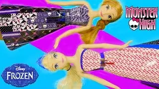 Monster High Tapeffiti Barbie Doll Dress Tutorial Frozen Elsa Anna How To by Disney Cars Toy Club