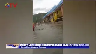 Cuaca Ekstrem, Gelombang Setinggi 4 Meter Hantam Kios di  Kolaka Utara 