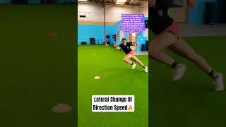 Lateral Change of Direction Speed Training! Athlete Speed Training! #shorts