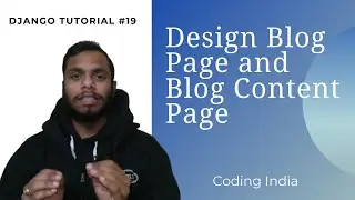 Create Blog Page || Design Blog Page || Django Tutorial || Blog || Coding || Python tutorial