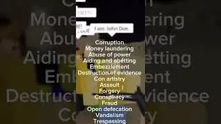 All The Crimes John Doe Has Commited 