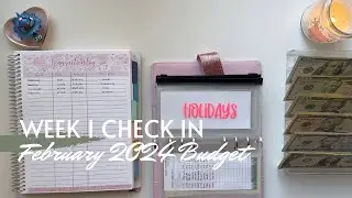 Week 1 Check In | February 2024 Budget | Inconsistent Income | College Student | 24 Year Old