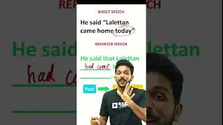 Reported Speech in 1 Min (Part 3) | Class 11 English Grammar #englishgrammar  #plusone