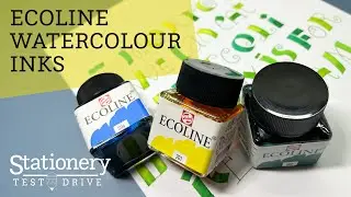 Ecoline Liquid Watercolors For Fountain Pen Calligraphy & Painting - Stationery Test Drive