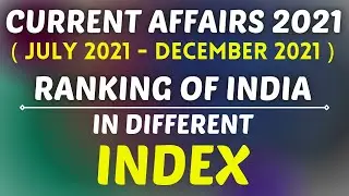 Current Affairs 2021 | Index 2021 (July 2021 - December 2021)