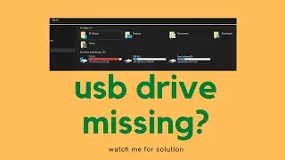 Pendrive or External drive NOT displayed in Windows operating System?
