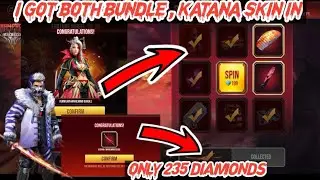 I Got both Rampage Female Bundle & Legendary Katana Skin only 235 diamonds /Fortune Wheel Free Fire