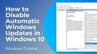 How to Disable Windows Automatic Updates in Windows 10 Permanently (2024)