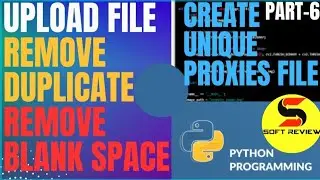 upload file, remove duplicate data & blank space and define file type in python, upload proxies file