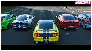 Forza Horizon  4 - Top 13 Fastest Speed Muscle Cars Drag Race