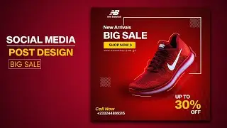 HOW TO DESIGN PRODUCT FLYER - RED SHOE FLYER DEIGN IN TWI 2023 - PHOTOSHOP TUTORIALS