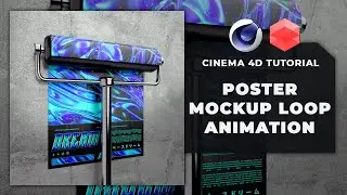☁️ WITNESS THE MOST INCREDIBLE POSTER MOCKUP LOOP ANIMATION YOU'VE EVER SEEN! ☁️ -  CINEMA 4D 2024