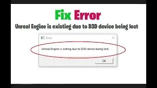 Fix error Unreal Engine is exiting due to D3D device being lost in fortnite and pubg lite