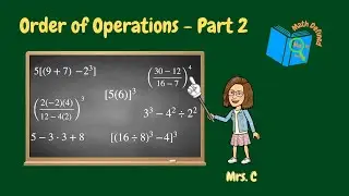 Order of Operations|Part 2|Positive and Negative Numbers|Math Defined with Mrs  C