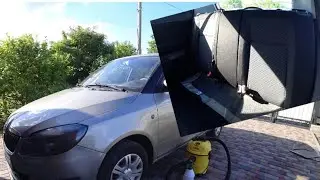 Fabia 2  Снятие спинки задних сидений. Видео инструкция