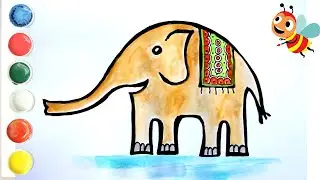 Easy Drawing for Kids |  How to draw Elephant Easy
