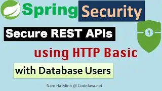 Spring Security - Secure REST API with HTTP Basic and Database Users
