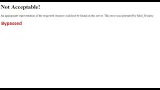 [Manual Testing] SQL-injection Bypass ModSecurity WaF