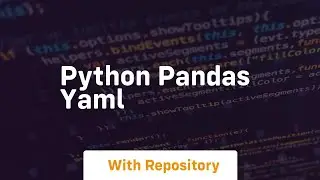 python pandas yaml