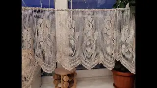 ФИЛЕЙНАЯ ЗАНАВЕСКА КРЮЧКОМ [От безделья Рукоделие]