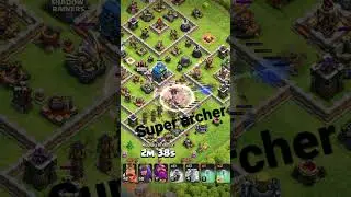 Super Archer + blimp + clone + invisibility spell=Destruction | th12 attack strategy |