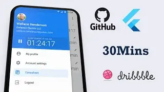 Mobile Timer Drawer 2021 Design For Flutter With Code | Flutter Dribbble Design Clone 