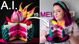 Can I decorate a CAKE DESIGNED by AI?! ft 