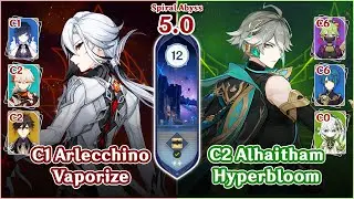 【Genshin Impact】NEW Spiral Abyss 5.0 Floor 12 - Vaporize & Hyperbloom Team | Full Stars⭐