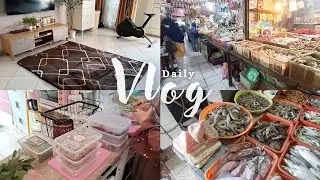 DAILY VLOG‼️ Aktivitas IRT Upgrade Ruang TV Karpet My Love, Belanja Ke Pasar Lanjut Merapihkan #irt