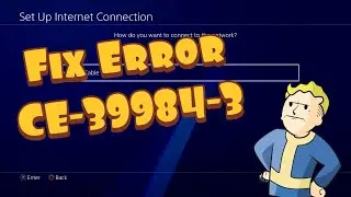 How To Fix PS4 Error CE-39984-3