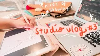 studio vlog 003 ✦ lots of drawing, starting a new journal & working on my digital shop