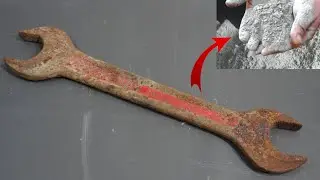 New Technique to Restore Rusty Wrench with Cement!