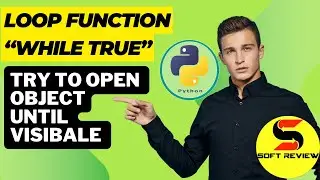 Python while True loop function | python functions | try to open an object until it is found - soft