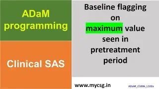Clinical SAS - ADaM - ABLFL on maximum value in pretreatment period - ADaM_C1006_L102a