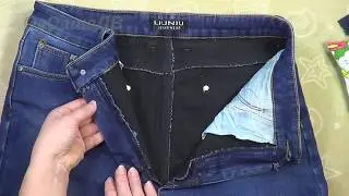 Как перешить молнию в джинсах. How to alter a zipper in jeans.