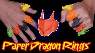 Dragon Rings || How to make paper dragon rings || Origami dragon rings