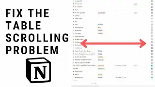 How To Scroll Left and Right in Notion Tables & Databases