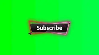 Green screen subscribe button new style copyright Free