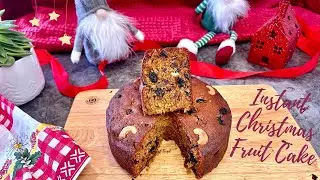 Easy Last Minute Christmas Plum Cake || Instant Christmas FRUIT CAKE Recipe || No Alcohol Fruit Cake