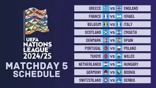 UEFA Nations League Match Schedule League Phase Matchday 5 | UEFA Nations League 2024/25