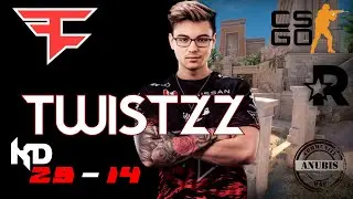 CSGO POV FaZe #TWISTZZ vs Liquid on Anubis - 29 kills